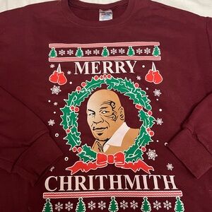 Jerzees Maroon Merry Chrithmith Sweatshirt
